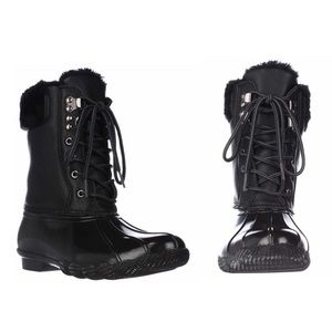 Steve Madden Tstorm Black Duck Style Rain Boot - 8